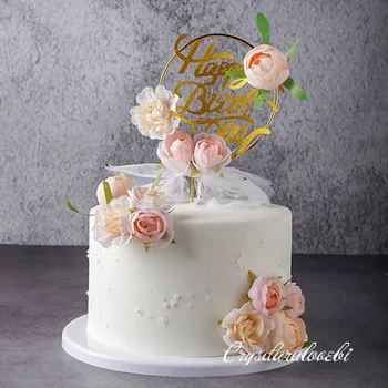 Силиконовая модель торта, Имитирующая розы, 6/8-дюймовый Искусственный Поддельный торт, украшение витрины магазина тортов, Демонстрационная модель образца