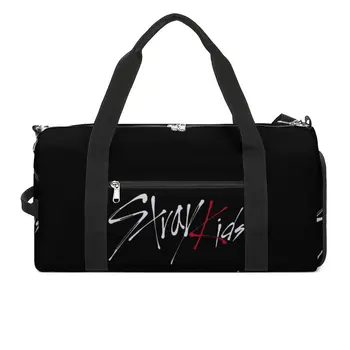 Спортивные сумки с логотипом Stray Kids, эстетичные с обувью, спортивная сумка, водонепроницаемая Мужская Женская дизайнерская сумка, Тренировочная Милая сумка для фитнеса.