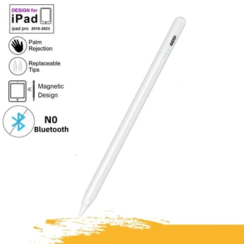 Стилус YP для iPad / Pro / Mini / Air, карандаш 2-го поколения для iPad 2018-2023 с отклонением ладони от наклона, Ручка с дисплеем питания