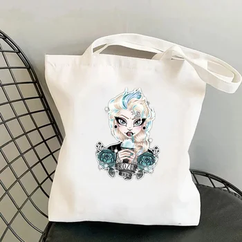 Сумка Disney Princess Elsa, женские холщовые сумки, многофункциональные сумки для покупок, подарки для девочек, милая сумка через плечо