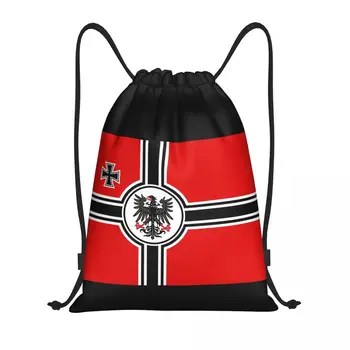 Сумки с завязками на флаге Германии DK Reich, мужские и женские складные сумки для спортзала, рюкзаки для покупок Germany Proud