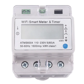 Счетчик энергии ATMS6004 на Din-рейке WIFI Smart Wifi Meter Smart Timer 4P Tuya WIFI Пульт дистанционного управления
