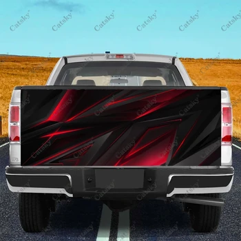 Темно-красная абстрактная наклейка для защиты багажника автомобиля Vinly Wrap, украшение капота колеса, крышка двигателя для внедорожника-пикапа