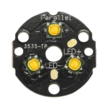 Тройной C35 золотисто-желтый светодиод SMD 3535 на 20 мм меди DTP MCPCB Параллельно 3 x светодиодов фонарик из бисера своими руками