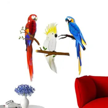 Украшения для вечеринок с тропическими птицами, креативные принадлежности для вечеринок с птицами, 3D Принадлежности для вечеринок с попугаями, Летняя вечеринка, Принадлежности для домашнего класса.