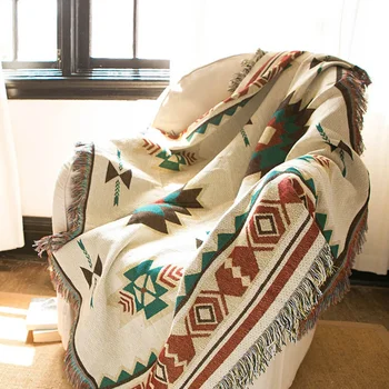 Уличные коврики Одеяло для кемпинга, пикника, племенные одеяла, декоративные одеяла в стиле Индийского бохо, Клетчатые коврики для дивана, дорожный коврик, кисточки, постельное белье