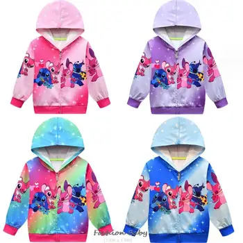 Универсальная детская одежда, пуловер с капюшоном для девочек, детская одежда, толстовка на молнии, повседневное пальто для девочек