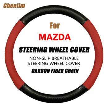 Универсальные чехлы для рулевого колеса из мягкой волокнистой кожи, Аксессуары для декора интерьера Рулевого колеса автомобиля для Mazda MX-30