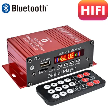 Усилитель звука HIFI 2.0-канальный усилитель Bluetooth CD DVD MP3 USB TF вход для системы домашнего кинотеатра мини стерео усилитель для автомобиля