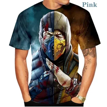 Футболки с 3D-принтом Mortal Kombat для мужчин и женщин, крутая уличная одежда в стиле хип-хоп, Летняя футболка с графическим рисунком, повседневные топы, мужские футболки Унисекс