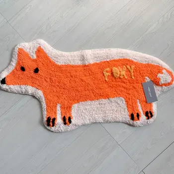 Хлопковый коврик для пола в детской комнате с мультяшными животными