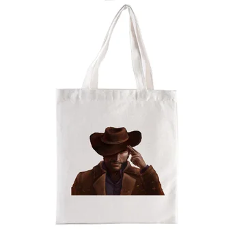 Холщовая Хозяйственная Сумка Red Dead Redemption Shopper Tote Bag Эстетичные Женские Сумки Забавные Модные Повседневные Сумки Для покупок