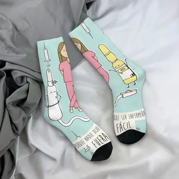 Чулки для доктора, медсестры, Женские, Мужские, медицинские Носки, Высококачественные носки в стиле ретро, Весенние противоскользящие носки на заказ, подарок