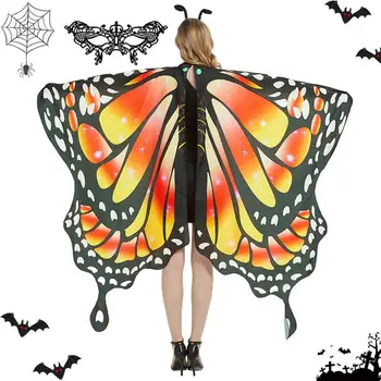 Шаль с Крыльями Феи, костюмы бабочек на Хэллоуин, Уникальный Фантазийный костюм Бабочки-Монарха для детей на Хэллоуин