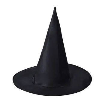 Шляпы ведьм на Хэллоуин Аксессуар для костюма ведьмы, черная шляпа ведьмы для украшения вечеринки в честь Хэллоуина