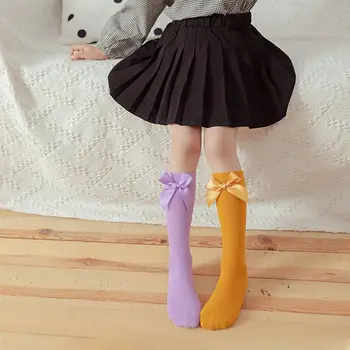 Японские Носки Jk Sweet для малышей, Летние Осенние Хлопчатобумажные Детские Носки с узлами, Длинные Носки-трубки