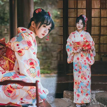 Японское традиционное платье-кимоно, Воздушные платья, Костюм для женщин, Женская Гейша, Хаори, Юката, Кимоно, костюм