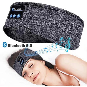 Беспроводные наушники для сна Bluetooth Спортивная повязка на голову Тонкая Мягкая Эластичная Удобная Музыкальная гарнитура Маска для сна для глаз Во время сна