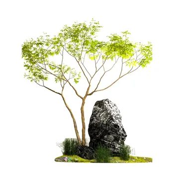 Большое Поддельное Дерево Искусственный Зеленый Растительный пейзаж Вилла Бионическое Растение Мягкое Украшение для помещений