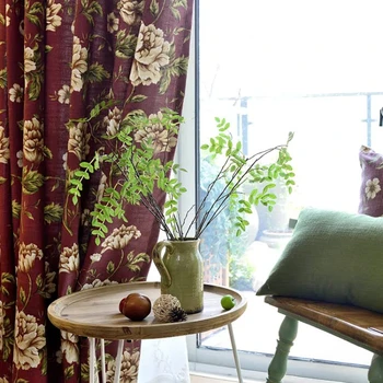 Высококачественные хлопчатобумажные и льняные ткани в американском стиле, шторы для гостиной, столовой, спальни, балкона нестандартного размера