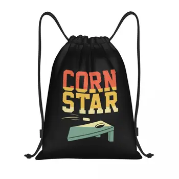 Мешки для фасоли с кукурузной звездочкой, сумки для плеера с кукурузным отверстием, сумки на шнурках, спортивная сумка, Горячая Легкая