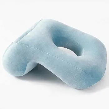 Подушка для сна синего цвета, стол для поддержки шеи с полой конструкцией для спинки лицом вниз, подушка для сна, Офисная подушка для дома