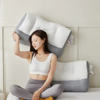 Подушка для шеи, корректирующая защиту шеи, Ортопедическая подушка 40x60 см, 48x74 см Для сна, эргономичная подушка для комфорта шеи