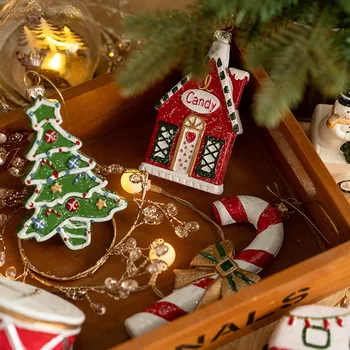 Рождественская подвеска, Автомобиль, Дом, Снеговик, Гирлянда, Расписной шар, Рождественская Елка, Декоративный Декор Рождественской елки, Рождественский подарок
