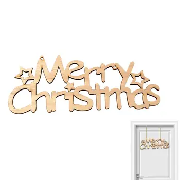 Рождественские вывески, Деревянные Веселые Рождественские украшения, Деревянная Буквенная вывеска, Рождественская дверь, Подвесная Вывеска, Украшения для Рождественской елки