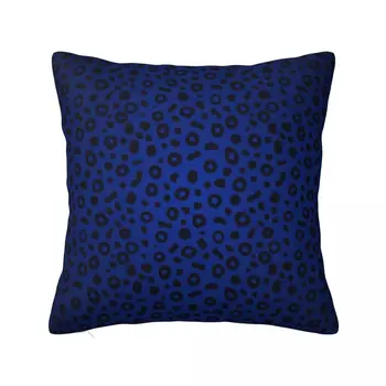 Синий Леопардовый принт, наволочка с животными, чехол для подушки из полиэстера, наволочка с изображением Гепарда, наволочка для наволочки, домашняя Прямая поставка 18 