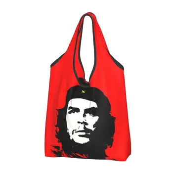 Сумки-тоут для продуктовых магазинов Че Гевара, женские сумки на заказ, Куба, Кубинский социализм, свобода, сумки для покупателей, сумки через плечо, сумка большой емкости