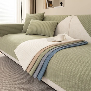 Толстый чехол для дивана из синели, четырехсезонная универсальная диванная подушка, Нескользящий коврик, подлокотник, спинка, полотенце, поясная наволочка, индивидуальный размер